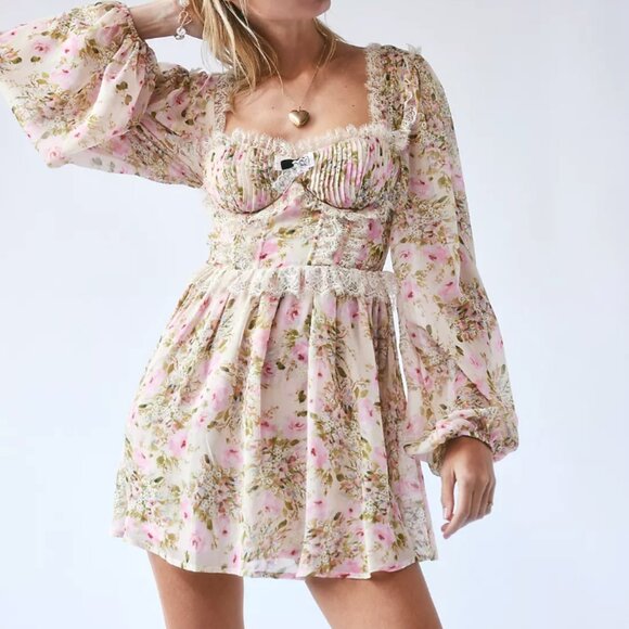 For Love & Lemons Emmaline Mini Dress - Picture 1 of 7